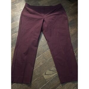 Talbots Maroon Chatham Size 24w Ankle Pants NEW With Tag